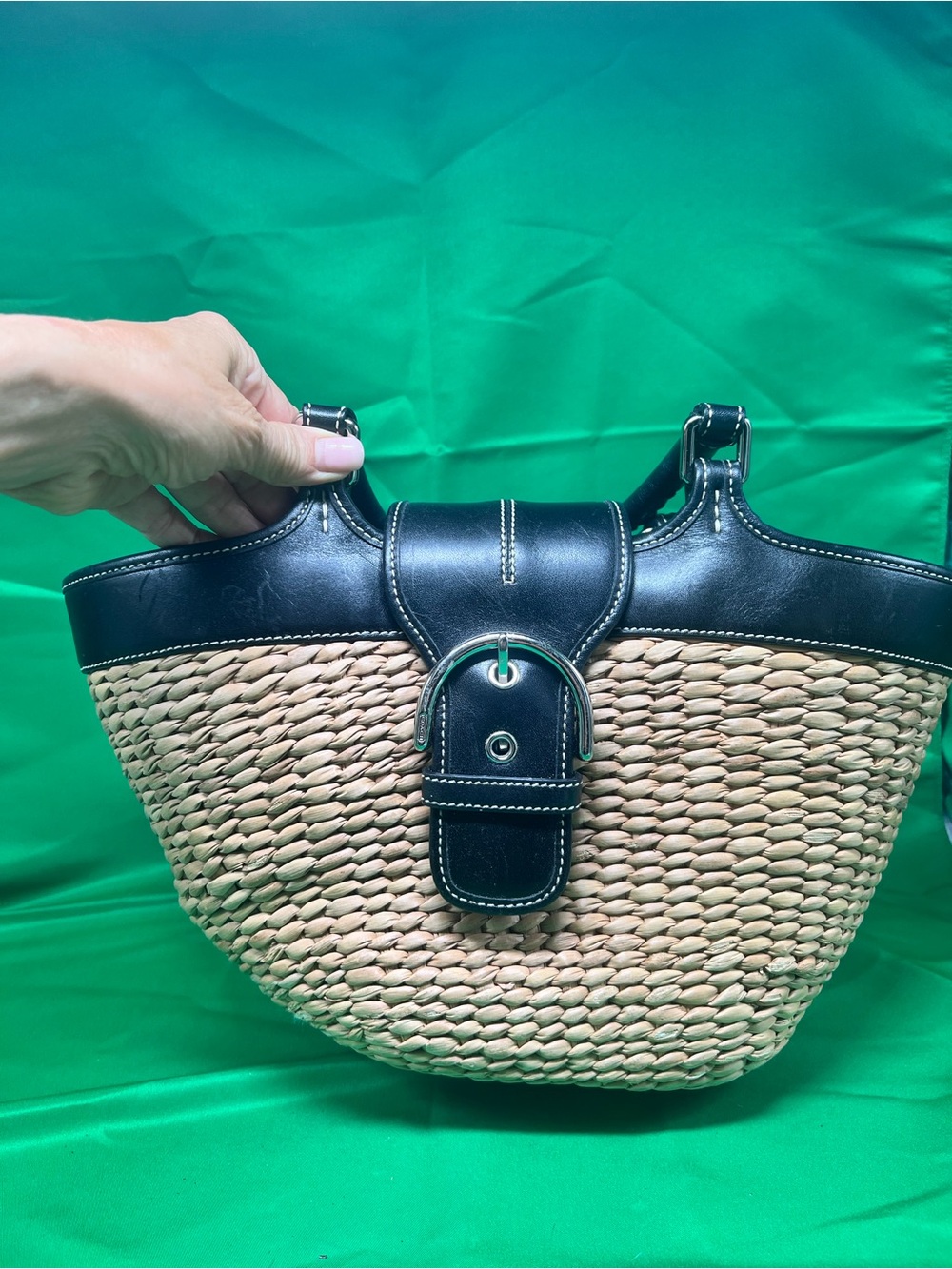 Coach Hampton Straw Tote Model Number: M2K-6771 (inv-P3)
